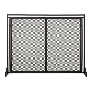 Panacea Wrought Iron Five Bar Fireplace Grate, Black, 23� at