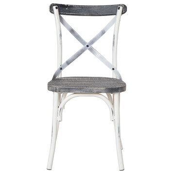 Rhodes Dining Chair Antique white/ Vintage crazy horse (Set of 2)