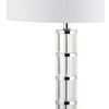 Hailey 26" Crystal Table Lamp, Clear and Chrome