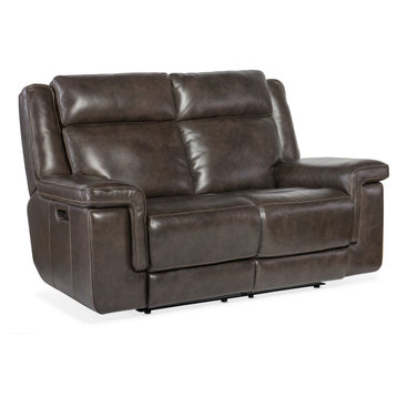 Hooker Furniture SS705-PHL2 66"W Leather Sofa - Brown