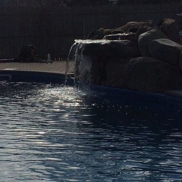 Waterfall cascading into Pool