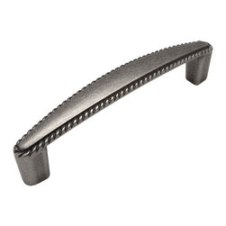 Cosmas - Cabinet Pull, 3-3/4" Hole Centers, Weathered Nickel, Set of 10 - Cabinet And Drawer Handle Pulls