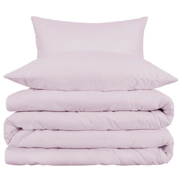 Lilac King Cotton Blend 1000 Thread Count Washable Duvet Cover Set