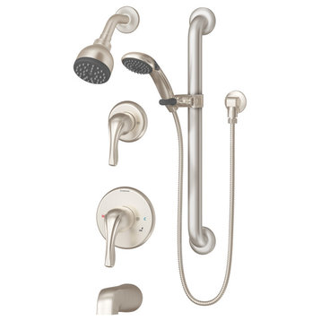 Origins Shower Diverter Trim Kit with Handles, Showerhead, Hand Spray, Tub Spout