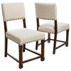 Aubrey Beige Fabric Dining Chairs, Set of 2