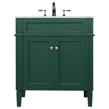 Elegant VF12530GN 30" Single Bathroom Vanity, Green