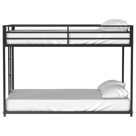 Adrian Metal Full Size Over Full Size Bunk Bed, Black