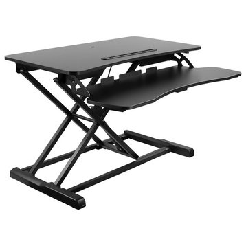 Mount-It! Adjustable Standing Desk Converter With Keyboard Tray, 31.5" Wide