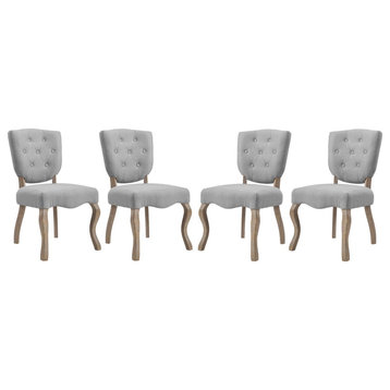 Light Gray Array Dining Side Chair Set of 4