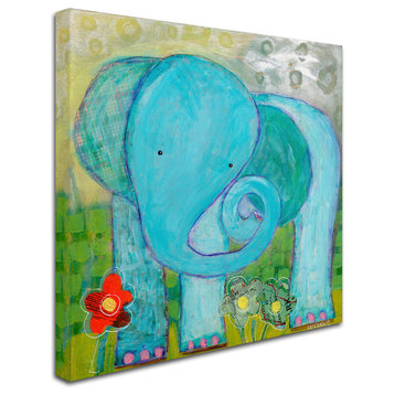 Wyanne 'All Is Well Elephant' Canvas Art, 18"x18"