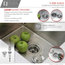 STYLISH 19"L x 18"W Undermount Kitchen Sink Single Bowl with Grid and Strainer