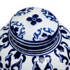A&B Home Aline Blue And White Porcelain Round Jar With Lid D6.3x7.5"