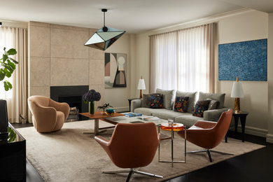 Living room - contemporary living room idea in New York