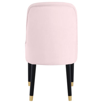 The Maisie Dining Chair, Pink, Velvet (Set of 2)
