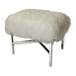 Tibetan Lamb Stool - Natural - Clayton Gray Home - Home Decor