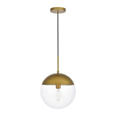 Modern Brass Pendant Light 12 modern 1 light pendant with clear glass brass