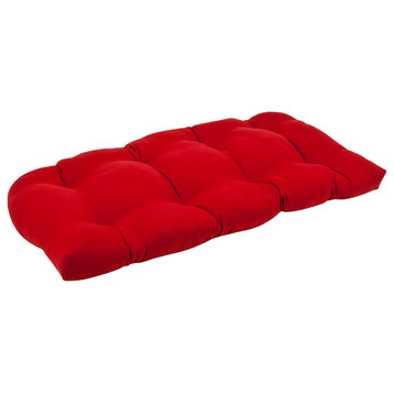 Pompeii Red Wicker Loveseat Cushion