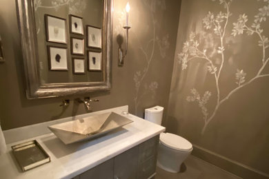 Example of a powder room design in Houston
