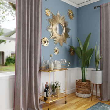 Eclectic Glam Dining Room with Vintage Pieces