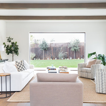 Transitional Spanish Living Room in Los Angeles Home