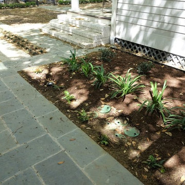 Curb Appeal with Pennsylvania Bluestone, Artifical Turf Path and Poolscape