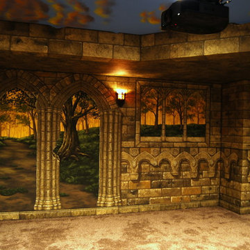 Game of Thrones Home Theater Mural by Tom Taylor of Wow Effects in Virginia.