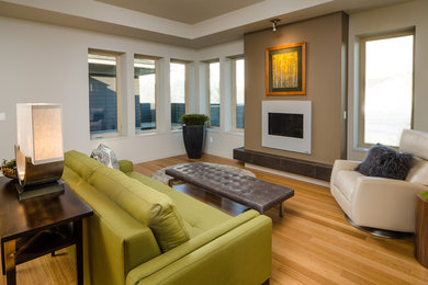 Example of a trendy living room design in Other