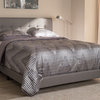 Audrey Modern and Contemporary Light Gray Upholstered Full Size Bed
