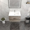 BTO 30" Wall Mounted Bath Vanity With Reinforced Acrylic Sink, Natural Wood