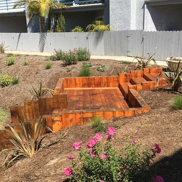 Cedar Timber Stairs - Encinitas