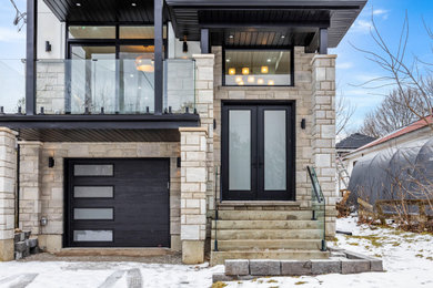 Example of a trendy exterior home design in Toronto