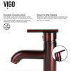 VIGO Rectangular Russet Glass Vessel Sink and Faucet Set, Oil Rubbed Bronze