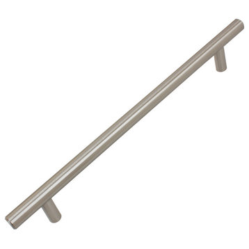 7-5/8" Screw Center Solid Steel Bar Pulls, Set of 7, Stainless Steel