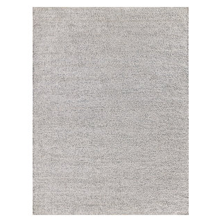 Morello Reversible Indoor/Outoor Hand-Tufted Yarn Dark Gray/Ivory Rug ...