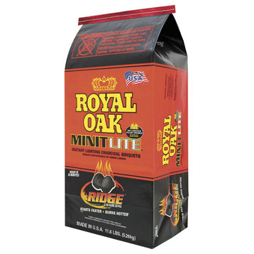 Royal Oak® 198-200-007 MinitLite® Ridge™ Instant Charcoal Briquettes, 11.6 Lb