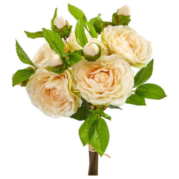 11� Camellia Artificial Flower Bouquet (Set of 4)