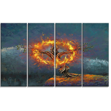 "God in the Burning Bush" Landscape Canvas Print