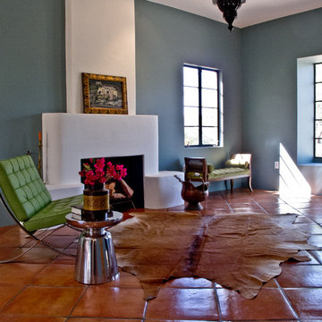 Modern Mexican Phoenix Residence Living Room