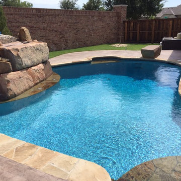 Small Custom Pool with Waterfall