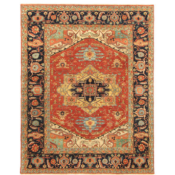 Pasargad Serapi Collection Hand-Knotted Lamb's Wool Area Rug, 11' 6"x14'10"