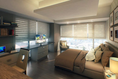 Modern condo interior 3d rendering