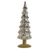 Merrigan 10.75" Silver Glass Tree on Gold Glitter Base, Set of 2