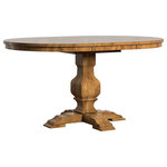 Inspire Q - Arbor Hill Two-Tone Oval Pedestal Base Extendable Dining Table, Oak - Create a welcoming feel for your dining space with the Arbor Hill Dining Table from Inspire Q. With traditional details that are hallmarks of farmhouse, shabby chic design, this table features an urn pedestal that provides elegant support to the round table top. This table is the perfect anchor for your eat in kitchen or apartment dining spaces. Pair this with Arbor Hill Chairs for a desginer-inspired look for your home.
