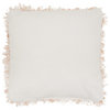 Shaggy Chic Blush And Ivory Throw Pillow - 386114