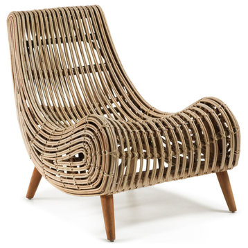 Curved Rattan Accent Chair | La Forma Akit