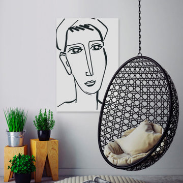 "Deep Thinking" Painting Print on Wrapped Canvas