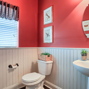 75 Beautiful Red Bath With A Pedestal Sink Pictures Ideas September 2020 Houzz