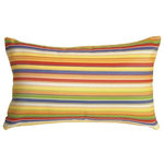 Pillow Decor Ltd. - Sunbrella Castanet Beach Stripes Pillow, 12"x20" - Soft stripes in warm sunny summer colors. Castanet Beach is a perfect poolside throw pillow made from sturdy weather resistant fabric from Sunbrella -THE name in outdoor fabrics. These outdoor fabrics are practical and beautiful!
