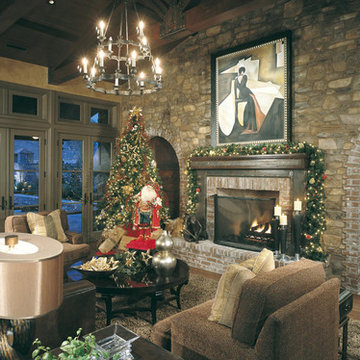 Rustic Stone Living Room