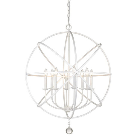 Z-Lite Tull 8 Light Chandelier, Matte White, 458-30MW